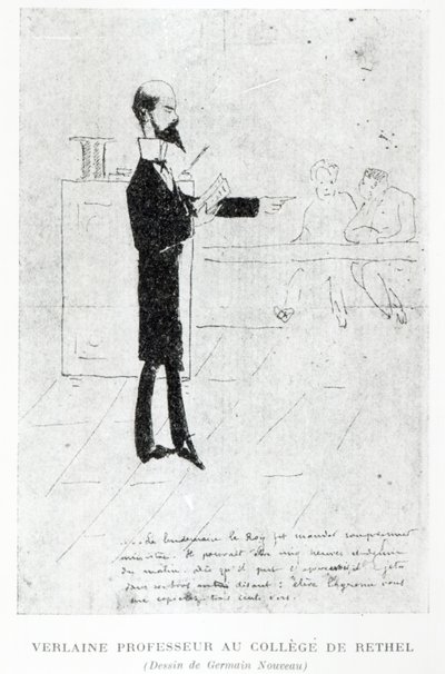 Verlaine teaching at the Institution Notre-Dame in Rethel by Germain Nouveau